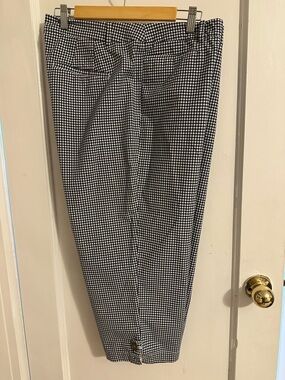 Talbots Navy and White Gingham perfect Skimmer curvy